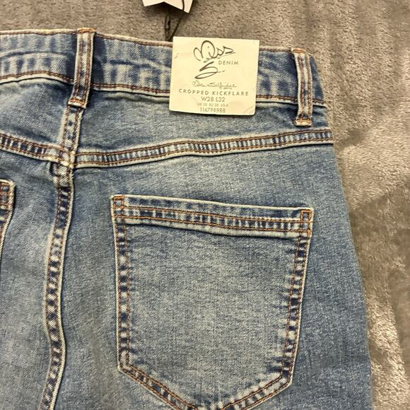 Miss Selfridge Denim Jeans Women 28x32 Blue Cropped Kickflare Boot Cowboy Pants - Picture 6 of 14